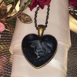 Cold stone heart pendant!